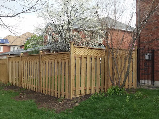 wood privacy fence build installation Toronto Adept Services contractor GTA